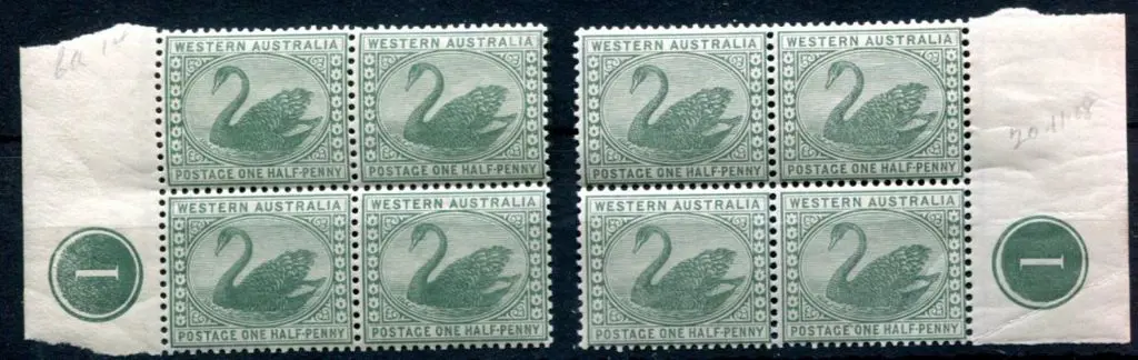 1885/93 ½d yellow-green & ½d green with both ... Image 1++
