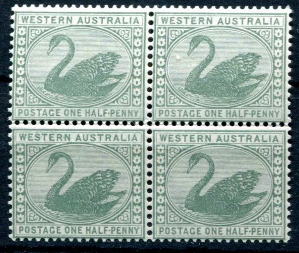 1885 ½d green. Fresh MUH block of 4. SG 94a Image 1++