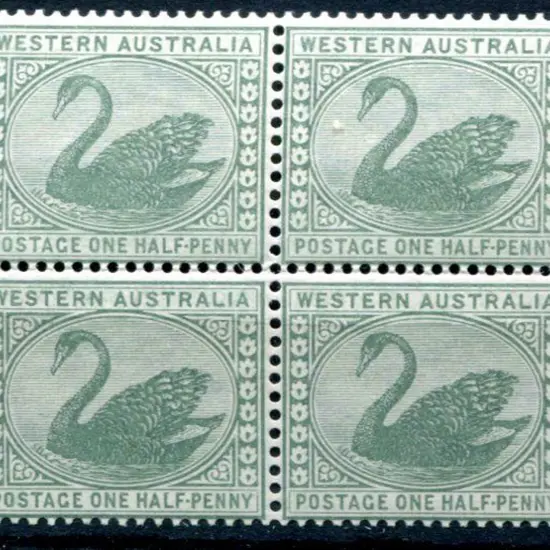 1885 ½d green. Fresh MUH block of 4. SG 94a