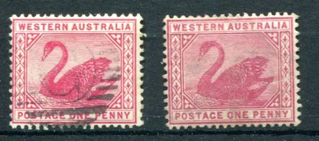 1890 1d carmine with wmk sideways & Crown to right ... Image 1++