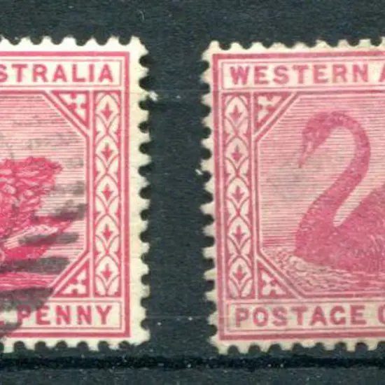 1890 1d carmine with wmk sideways & Crown to right ...