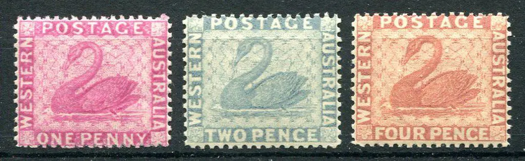 1888 1d carmine-pink, 2d grey & 4d red-brown MUH ... Image 1++