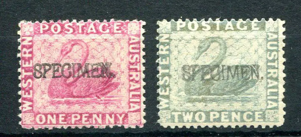 1888 1d carmine-pink & 2d grey ovptd "SPECIMEN". ... Image 1++