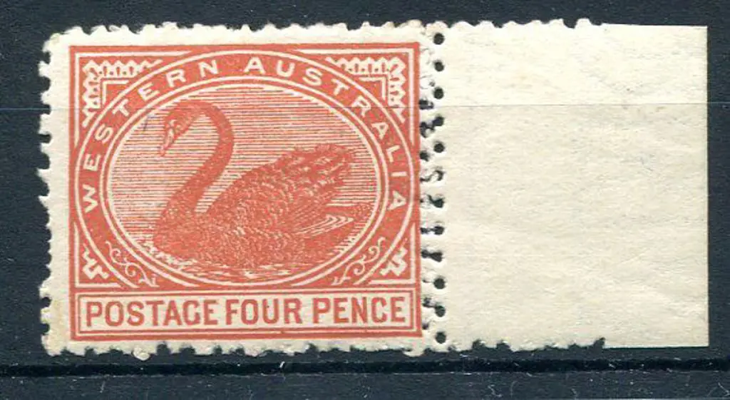 1888 4d red-brown compound perf. with right ... Image 1++