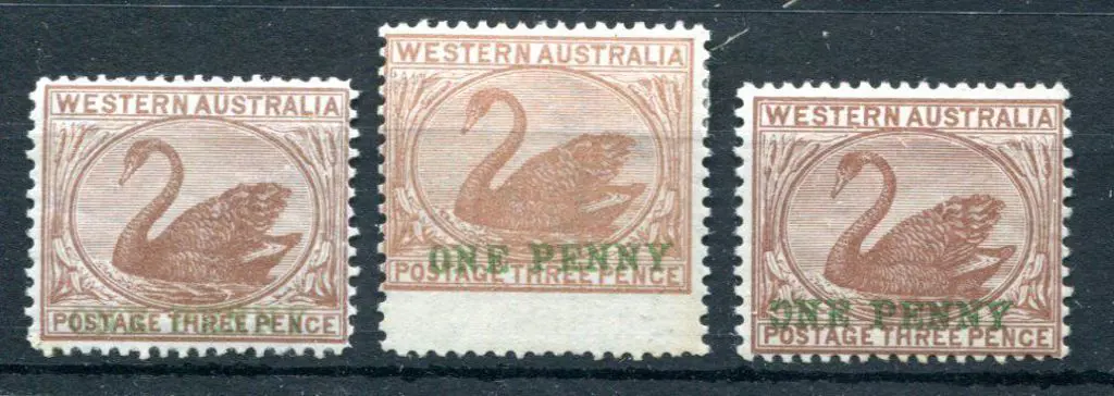 1893 1d on 3d pale brown, 3d Cinnamon & 3d pale ... Image 1++