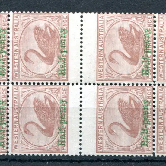 1895 ½d on 3d interpanneau block of 8 MUH/MLH. SG ...