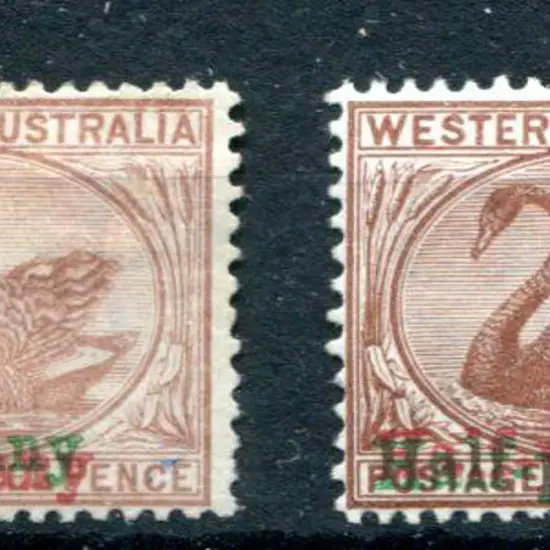1895 ½d on 3d surcharge in red & green (SG 111a) ...