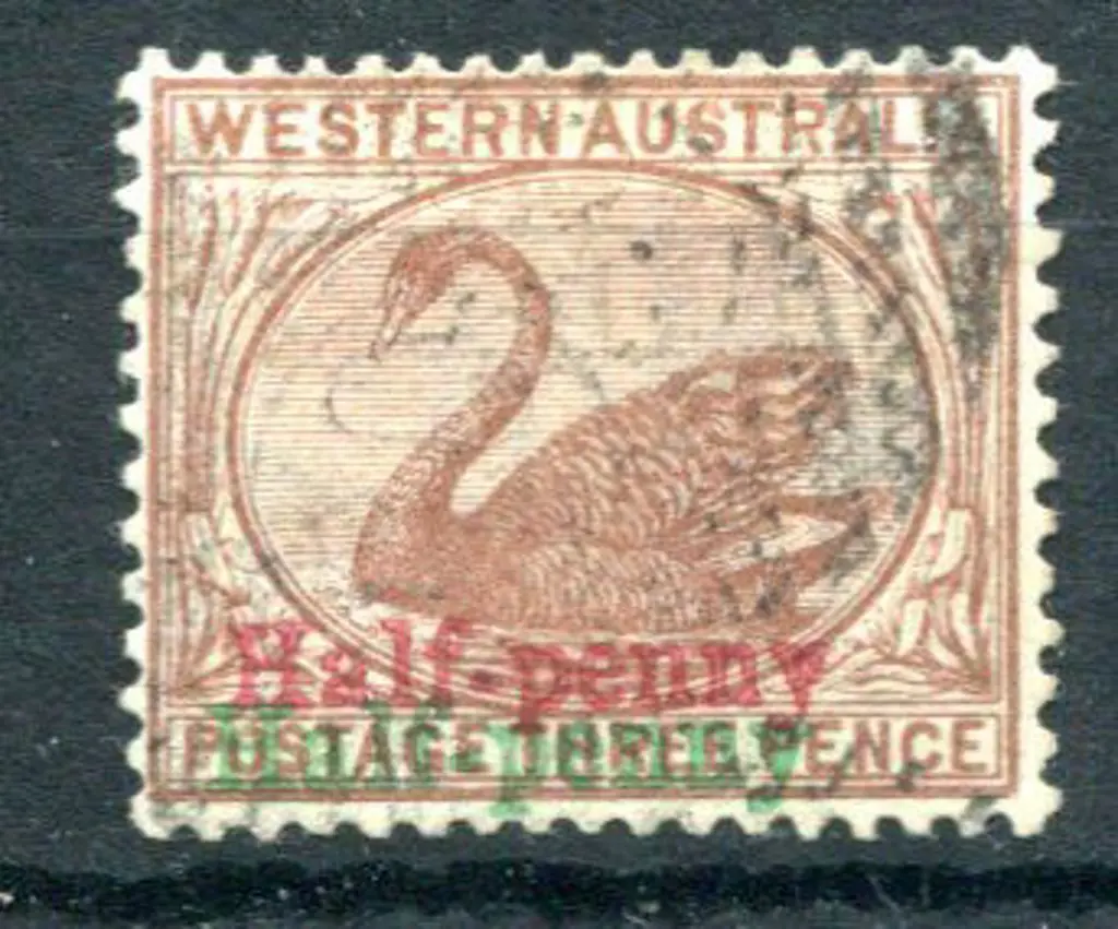 1895 ½d on 3d red-brown with surcharge in red & ... Image 1++