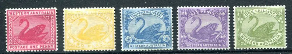 1898/1907 1d-1/- W Cr A wmk set of 5. MVLH SG ... Image 1++