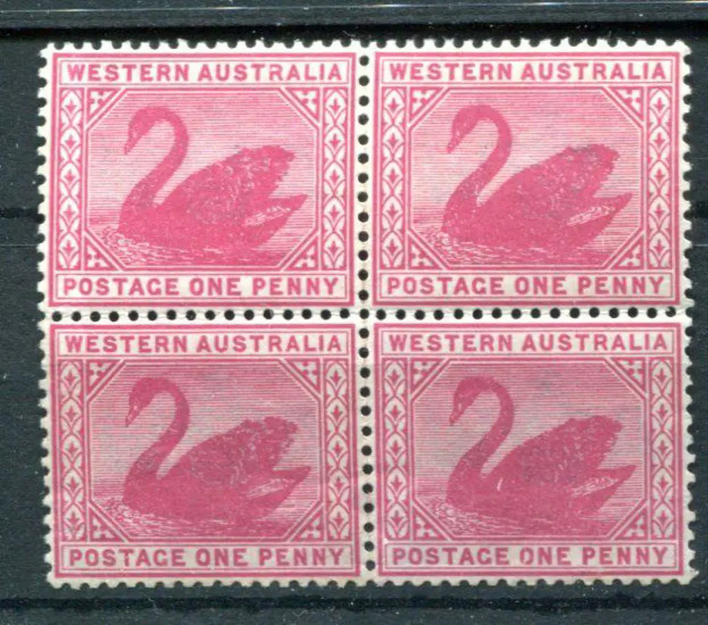 1898 1d carmine block of 4. Fresh MUH/MLH. SG 112, ... Image 1++