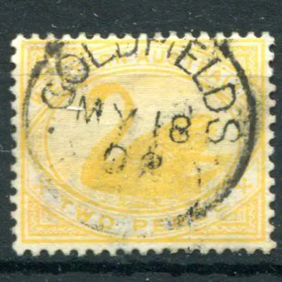 1899 2d bright yellow with inverted wmk. F/U with ...