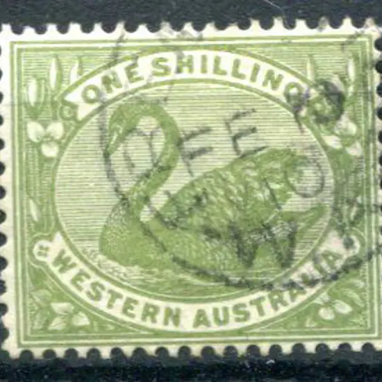 1907 1/- olive-green with inverted wmk. Fine used ...