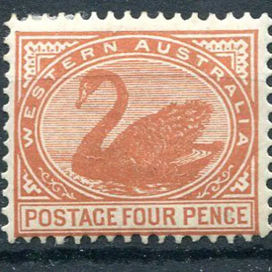 1902 4d chestnut with upright wmk. MH, centred ...