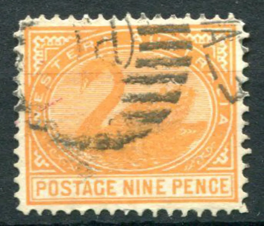 1903 9d yellow-orange with sideways V/crown wmk. ... Image 1++