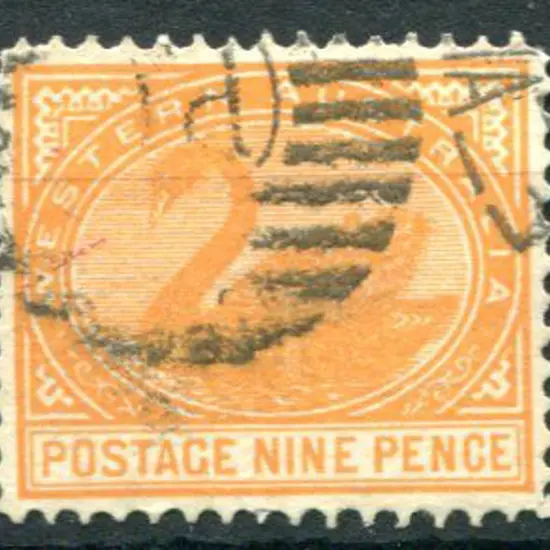 1903 9d yellow-orange with sideways V/crown wmk. ...