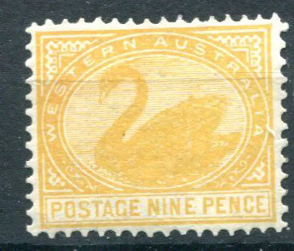 1903 9d yellow-orange with sideways V/crown wmk. ... Image 1++