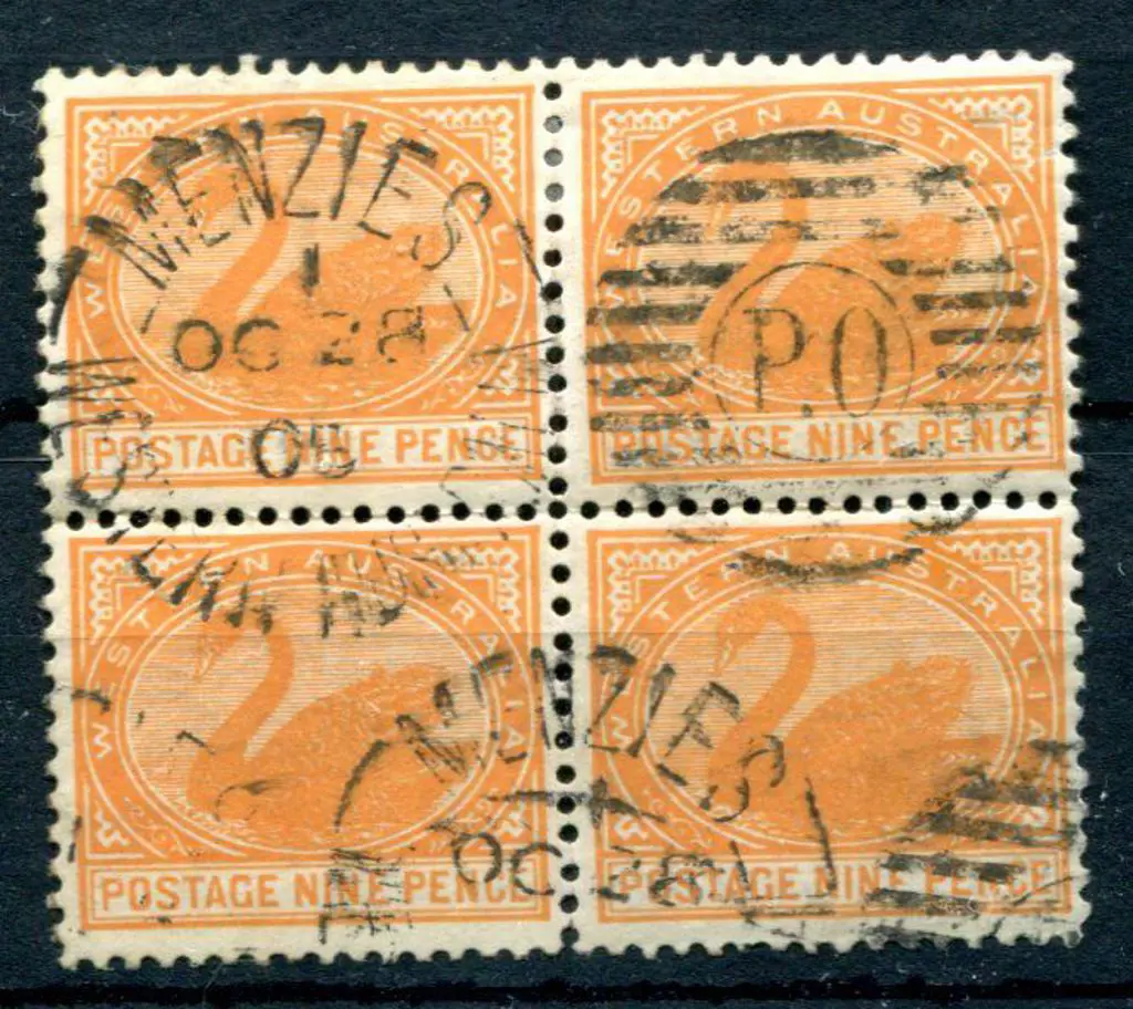1903 9d yellow-orange with sideways wmk. Used ... Image 1++