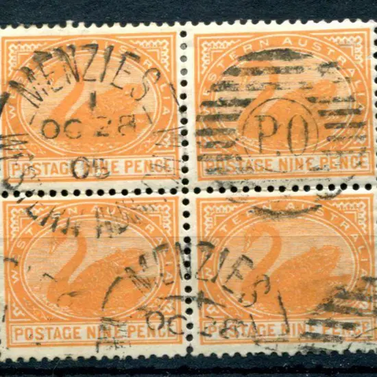 1903 9d yellow-orange with sideways wmk. Used ...