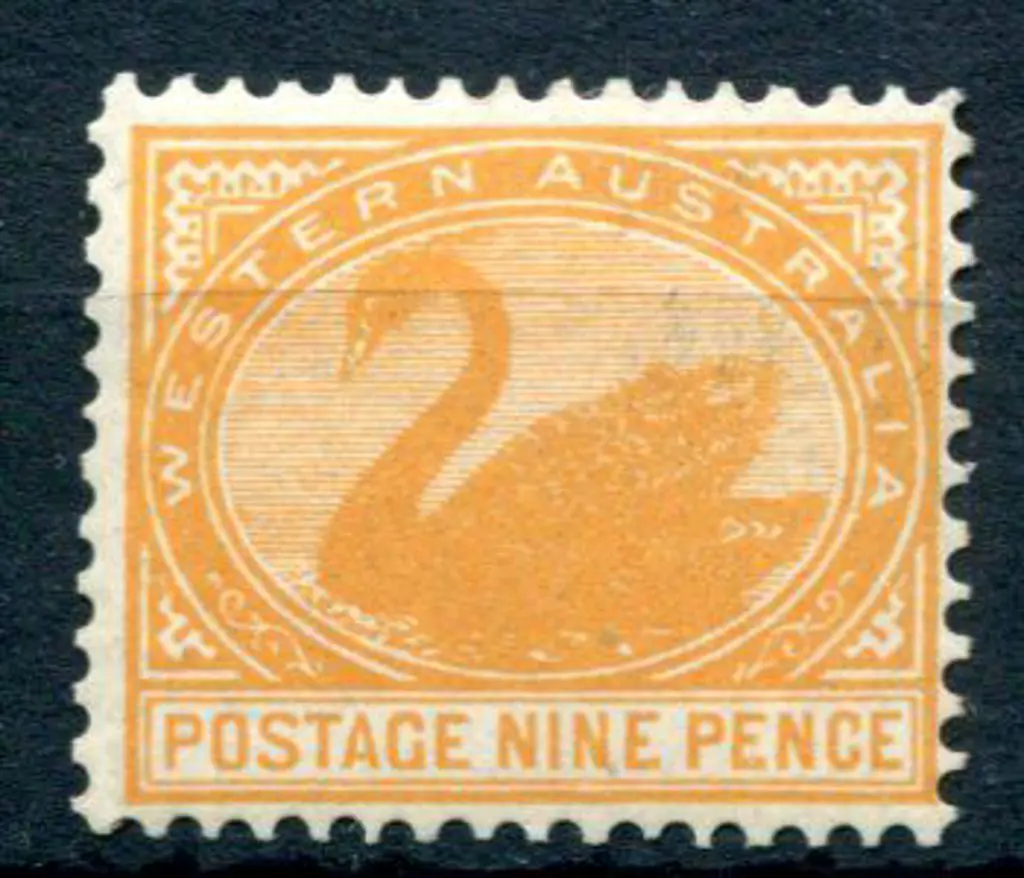 1903 9d yellow-orange with upright wmk. Fine MLH. ... Image 1++