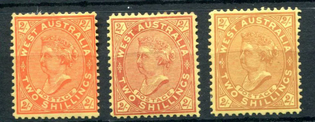 1902/11 2/- bright red/yellow, orange/yellow & ... Image 1++