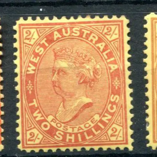 1902/11 2/- bright red/yellow, orange/yellow & ...