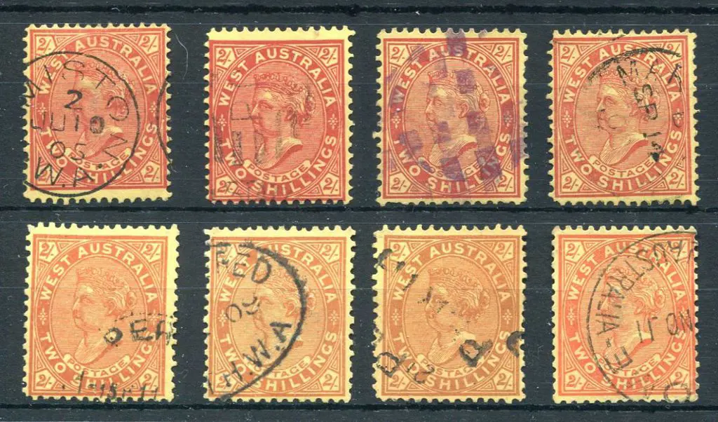 1902/11 2/- red/yellow, perf. 12 or 12x12½ or ... Image 1++