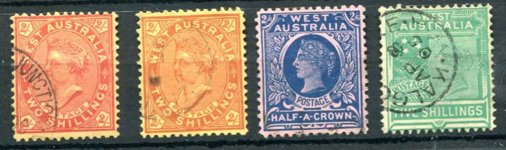 1902/11 2/- in 2 shades, 2/6 deep blue/rose & 5/- ... Image 1++
