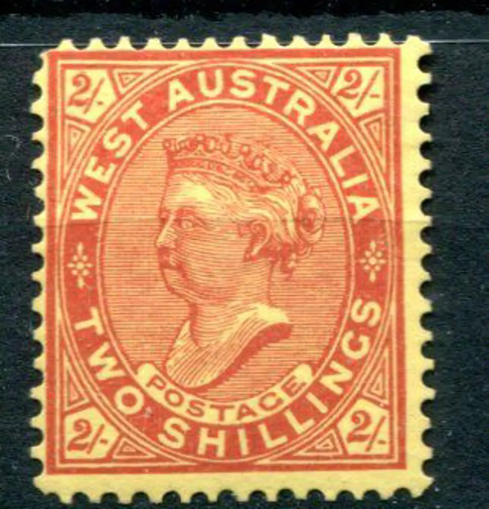 1902 2/- bright red/yellow with sideways wmk. MLH, ... Image 1++
