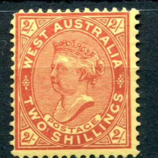 1902 2/- bright red/yellow with sideways wmk. MLH, ...