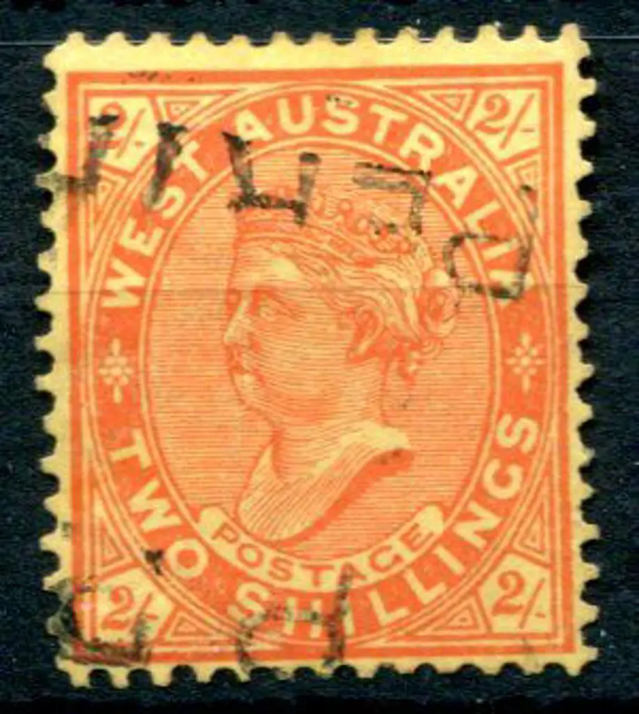 1906 2/- orange/yellow. Lightly used. SG 124b, ... Image 1++