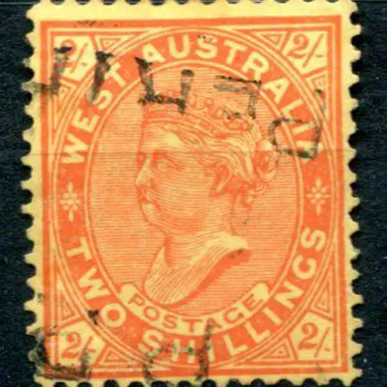1906 2/- orange/yellow. Lightly used. SG 124b, ...