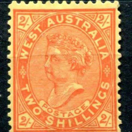 1906 2/- orange/yellow. MLH. SG 124b, (ACSC 59c)