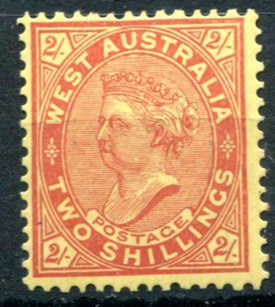 1911 2/- brown-red/yellow. MLH. SG 124c, Cat. £45 Image 1++