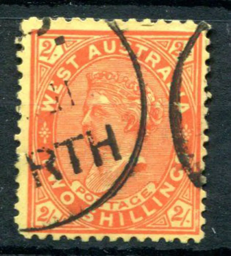 1911 2/- vermilion/yellow. Neat Perth parcel ... Image 1++
