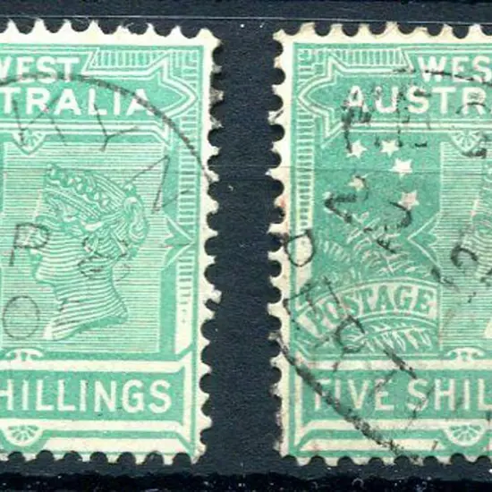 1902 5/- emerald-green Die I fine used with ...