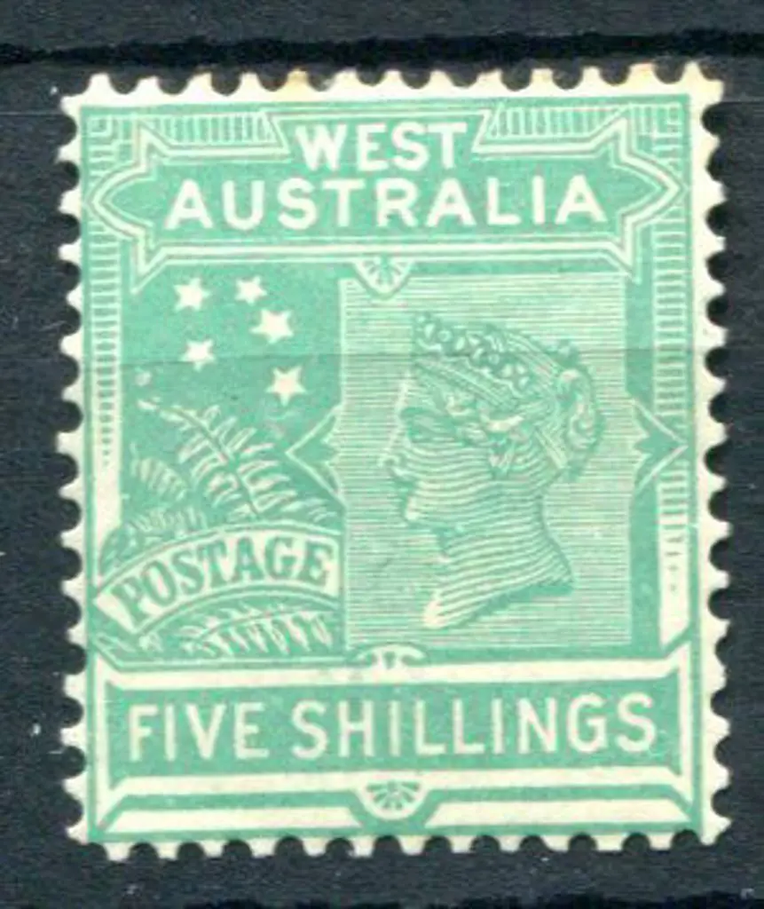 1902 5/- emerald-green. MLH. SG 126, Cat. £85 Image 1++