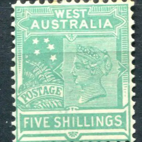 1902 5/- emerald-green. MLH. SG 126, Cat. £85