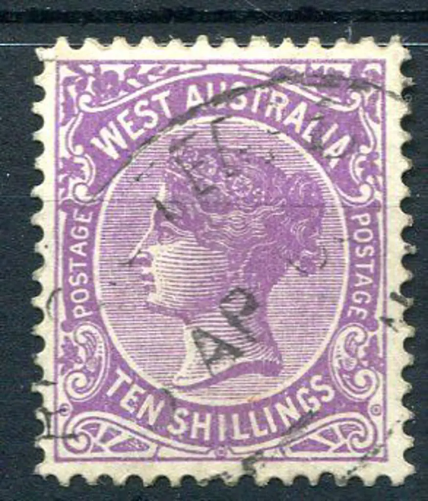 1902 10/- deep mauve. Fine used with light oval ... Image 1++