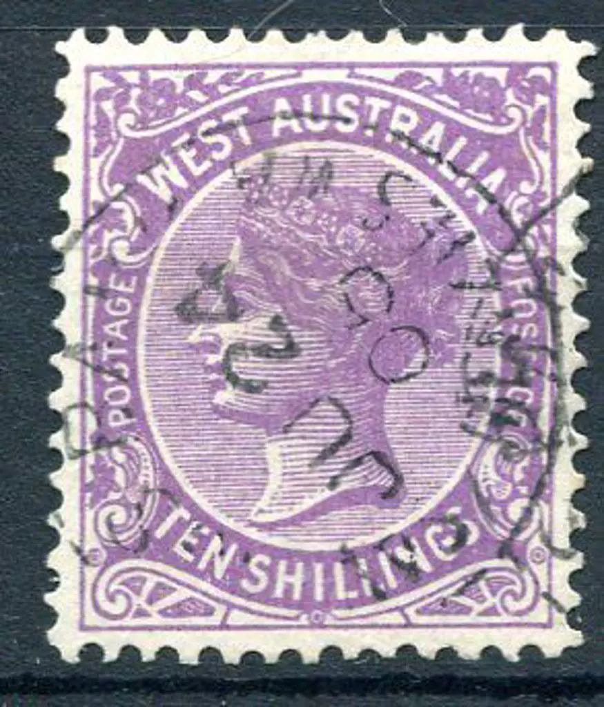 1902 10/- deep mauve. Fine used with light cds. SG ... Image 1++