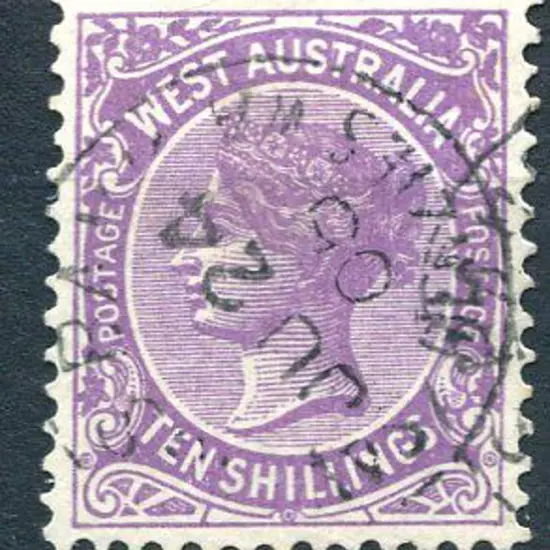 1902 10/- deep mauve. Fine used with light cds. SG ...