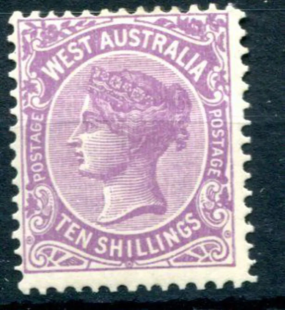 1902 10/- deep mauve. Centered top left, MH. SG ... Image 1++