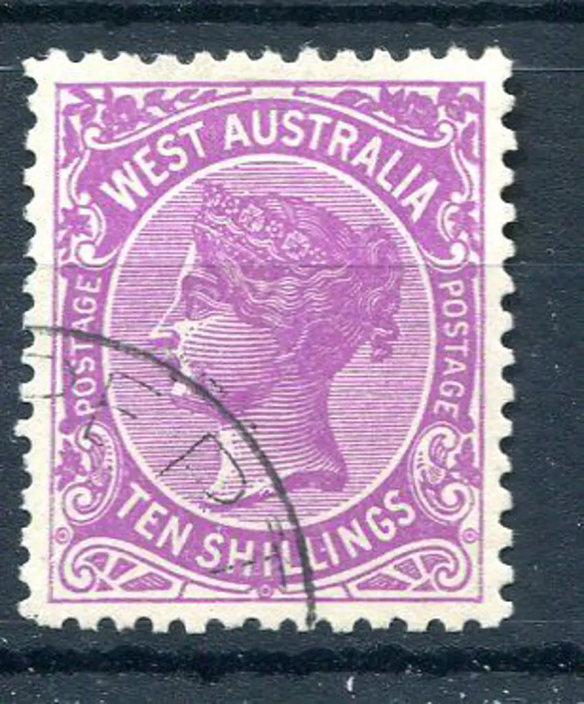 1910 10/- bright purple. Superb used, possibly CTO ... Image 1++