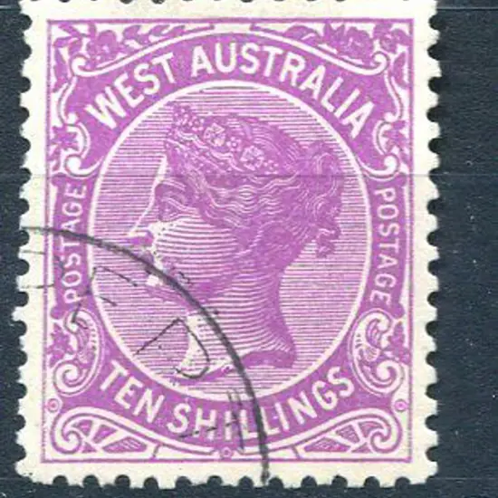 1910 10/- bright purple. Superb used, possibly CTO ...