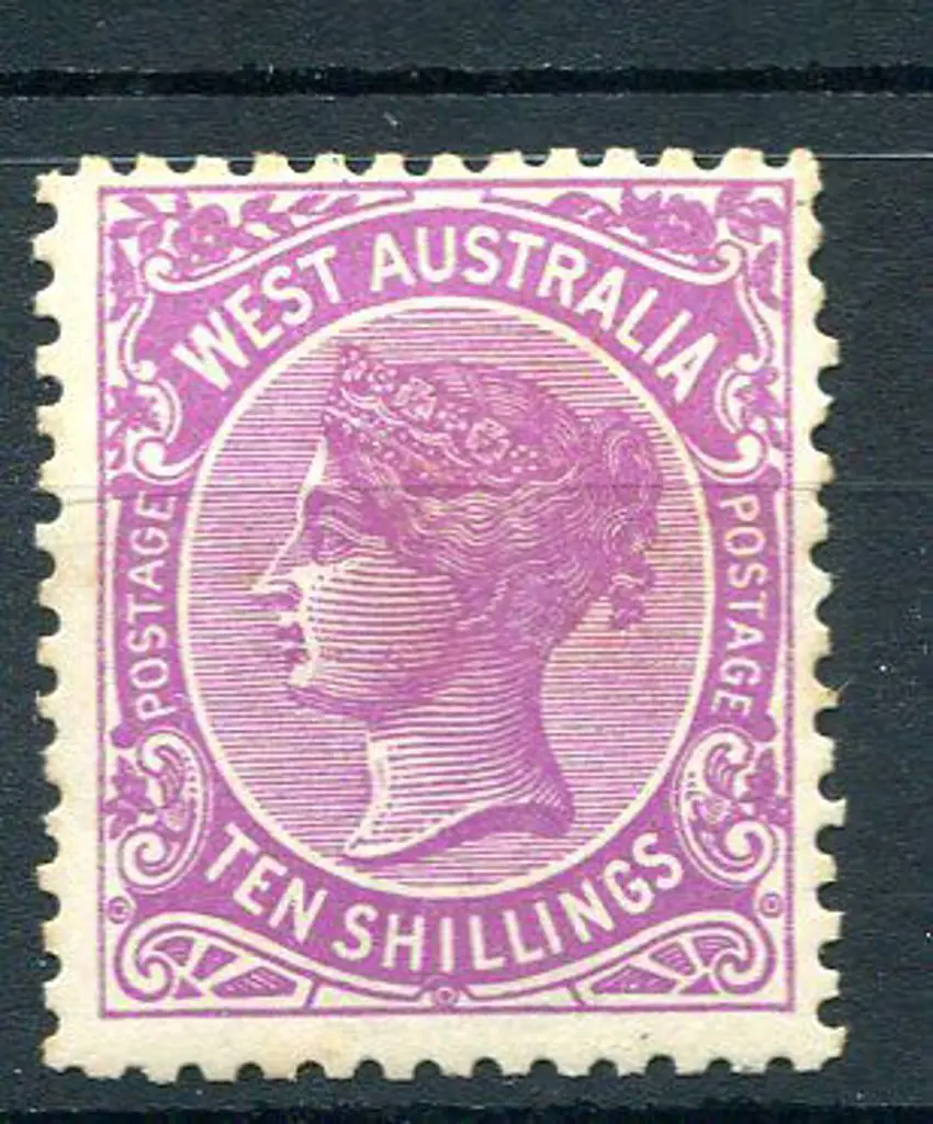 1910 10/- bright purple. MH with even gum toning. ... Image 1++