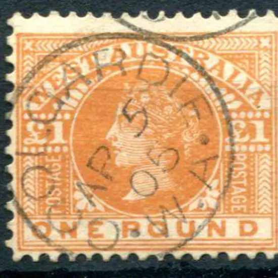 1902/11 £1 orange-brown, Perf 12⅟₂x12. Centered ...