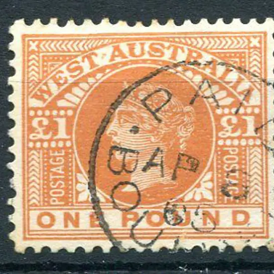 1902 £1 orange-brown. Superb used with crisp ...