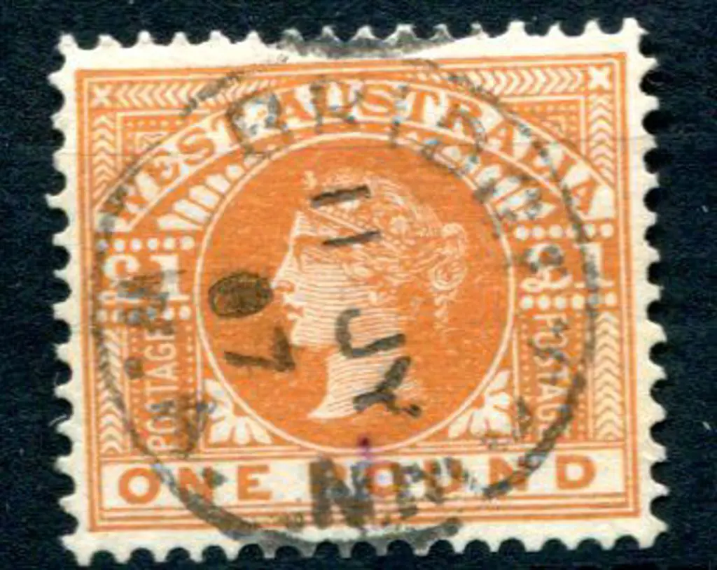 1902 £1 orange-brown. Fine used with Bridgetown 11 ... Image 1++
