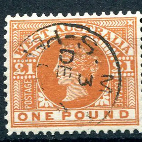 1902 £1 orange-brown. CTO with MUH full gum ...