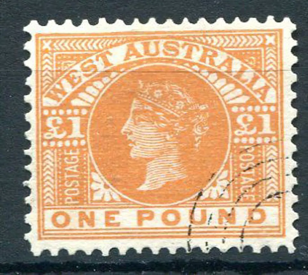 1902 £1 brown-orange (light shade). CTO with 4 ... Image 1++