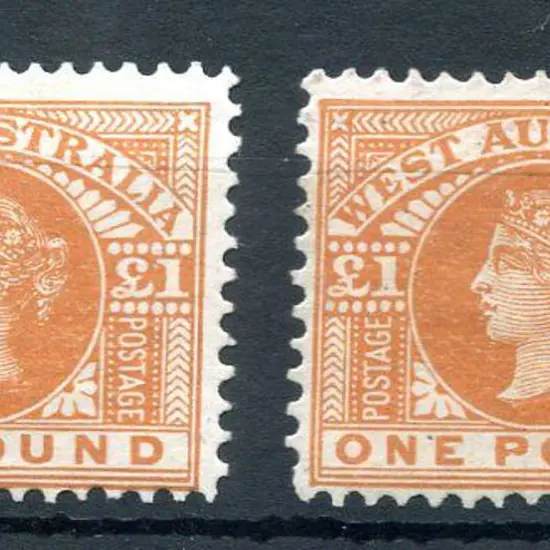 1902 £1 orange-brown in 2 different shades but not ...